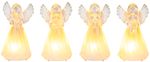 Angel MagicHome Christmas, plastic, mixed motifs, 1x warm white LED, 6x5x11 cm, 3xLR44, pack of 4 pc