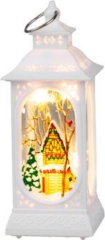 Lantern MagicHome Christmas, plastic, 5xLED warm white, 5.2 x 5.2 x 12.5 cm, battery operated