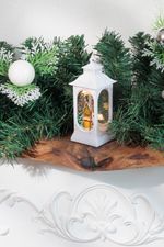 Lantern MagicHome Christmas, plastic, 5xLED warm white, 5.2 x 5.2 x 12.5 cm, battery operated