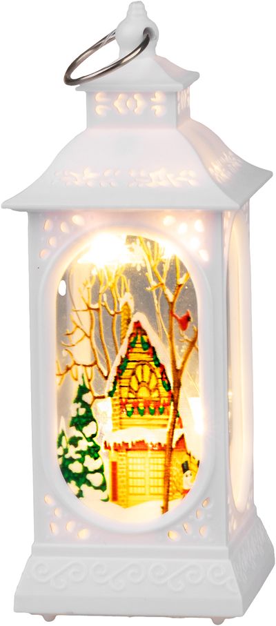 Lantern MagicHome Christmas, plastic, 5xLED warm white, 5.2 x 5.2 x 12.5 cm, battery operated