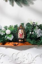 Lantern MagicHome Christmas, Santa, plastic, 1xLED warm white, 8x6.5x14 cm, 3xLR44