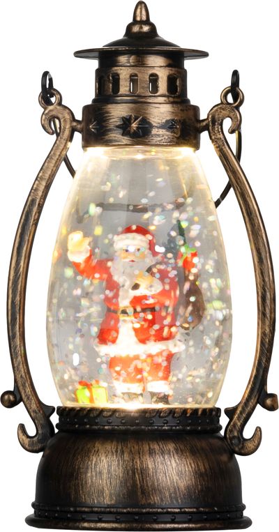 Lantern MagicHome Christmas, plastic, 1xLED warm white, 8 x 6.5 x 14 cm, battery operated