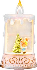 Lantern MagicHome Christmas, Santa with Christmas tree, plastic, 1xLED warm white, 8x4x15 cm, 2xAAA
