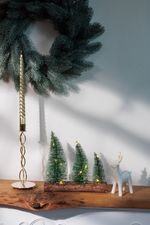 Decoration MagicHome Christmas, Trees, plastic, 12xLED warm white, 20x5x20 cm, 2xAAA