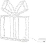 Decoration MagicHome Christmas, Gift, acrylic, 80xLED warm white, 21x5x28 cm, 2xAA