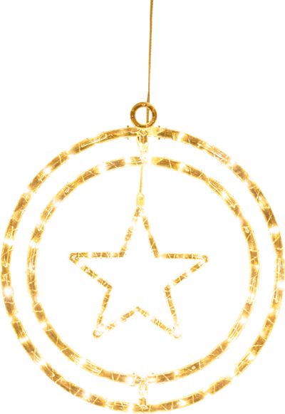 Decoration MagicHome Vianoce, star, plastic, 80xLED warm white, 32 x 36 cm, battery operated