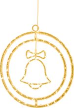 Decoration MagicHome Christmas, Bell, plastic, 80xLED warm white, 32.5x36 cm, 3xAA