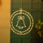 Decoration MagicHome Vianoce, bell, plastic, 80xLED warm white, 32 x 36 cm, battery operated