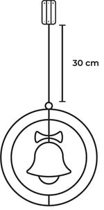 Decoration MagicHome Vianoce, bell, plastic, 80xLED warm white, 32 x 36 cm, battery operated