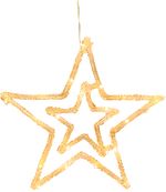 Dekoráció MagicHome Karácsony, csillag, ABS, 20xLED meleg fehér, 27.5 cm, 2xAA