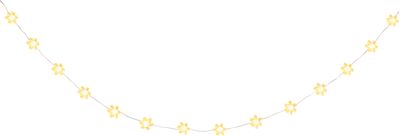 Chain MagicHome Christmas, PVC, snowflakes, 15xLED warm white, 1.4 m + 0.3 m, battery operated