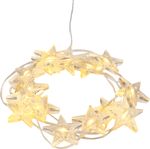 String lights MagicHome, stars, PVC, 15x warm white LED, 1.4 m + 0.3 m, 2xAA
