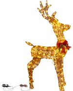 Christmas Decoration MagicHome, deer, metal/twine, timer, 230x warm white LED, 1.2 m