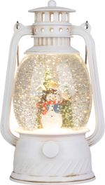 Lantern MagicHome Christmas, snowman, plastic, 1xLED warm white, 12x10x20.5 cm, 3xAA