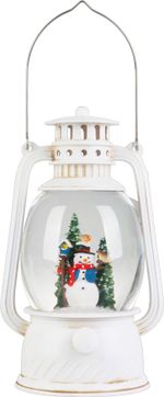 Lantern MagicHome Christmas, snowman, plastic, 1xLED warm white, 12x10x20.5 cm, 3xAA