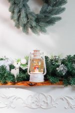 Lantern MagicHome Christmas, snowman, plastic, 1xLED warm white, 12x10x20.5 cm, 3xAA