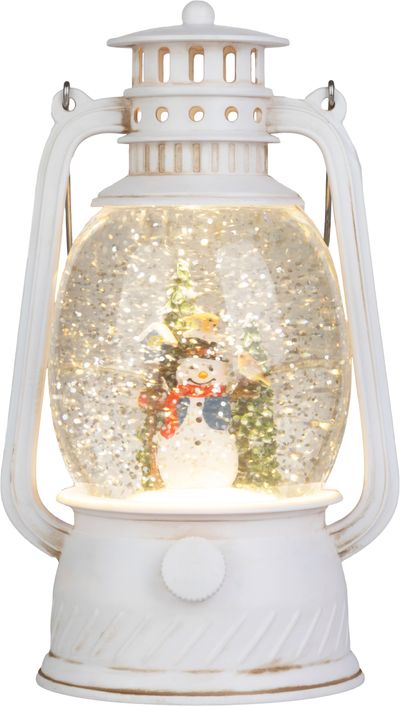 Lantern MagicHome Christmas, plastic, 1xLED warm white, 12 x 10 x 20.5 cm, battery operated