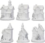 Decoration MagicHome Christmas, House, plastic, 1xLED warm white, 6x6x8 cm, 2xLR44