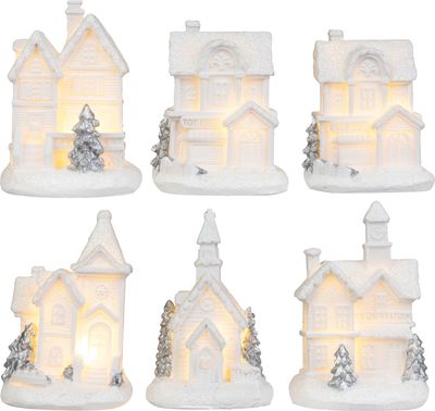 House MagicHome Vianoce, plastic, 1xLED warm white, 6 x 6 x 8 cm, battery operated