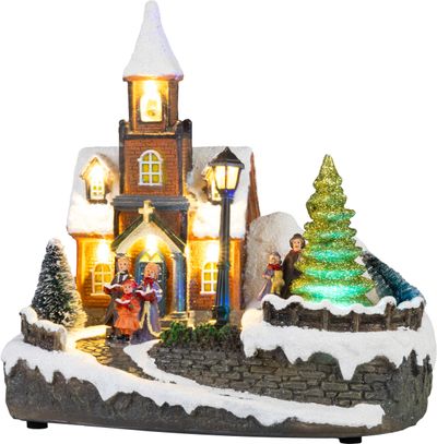 Decoration MagicHome Vianoce, plastic, 1xLED warm white, 21 x 14.5 x 20.8 cm, battery operated