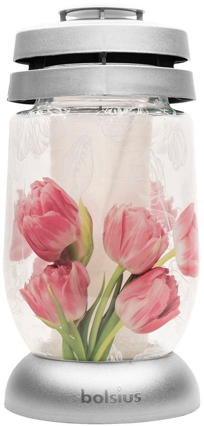 Kahanec bolsius 3S 10 červený tulipán, 22 cm, 36 hod