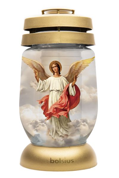 Candle Bolsius 3S 17 Angel, 24 cm, for grave, with refill 36 h