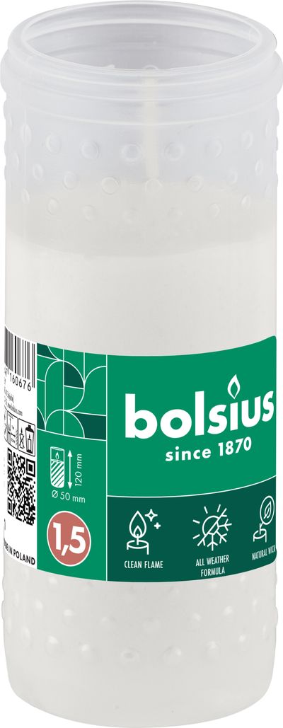 Refill Bolsius Gravelight RP15, 34 h, 107 g, 50x120 mm, for votive candle, paraffin