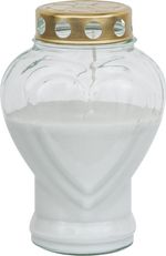 Grave Candle Bolsius Heart, 80 h, 18.6 cm, for grave