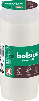 Mécsesbetét Bolsius, 75 óra, 238 g, 57x141 mm, fehér, olaj