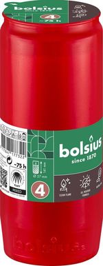 Mécsesbetét Bolsius, 75 óra, 238 g, 57x141 mm, piros, olaj