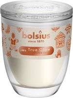 Candle Bolsius Starlight Nougat, Christmas, cream, in glass, 48 hours, 100x120 mm