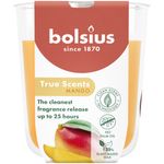 Gyertya Bolsius True Scents, mangó, 80x73 mm, üvegben