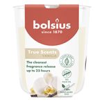 Gyertya Bolsius True Scents, vanília, 80x73 mm, üvegben