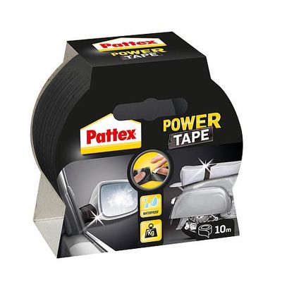 Szalag Pattex® Power Tape, ragasztó, 50 mm, Hossz: 10 m, fekete