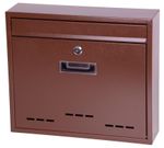 Mailbox FLATBLOCK, 31x36x9 cm, brown