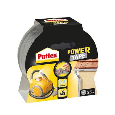 Szalag Pattex® Power Tape, ragasztó, 50 mm, Hossz: 25 m, ezüst
