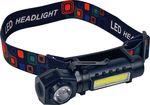 Headlamp Strend Pro XL0702, 110x34mm, 3W, XPE + COB 200 lm, 1200mAh, with detachable head