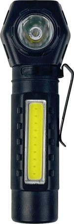 Fejlámpa Strend Pro XL0702, 110x34 mm, 3W, XPE + COB 200 lm, 1200 mAh, levehető fejjel