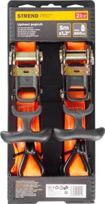 Popruh upínací Strend Pro, pás s račňou, 30 mm, L-5 m, max. 800 kg, bal. 2 ks