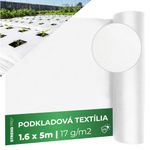 Textília Garden B1106 1,6x5 m, netkaná, 17 g/m, biela