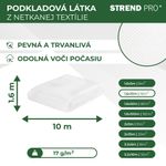 Garden fabric B1106, 1.6x10 m, non-woven, 17 g/m, white