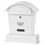 Mailbox LAMBERT B, with newspaper holder, white