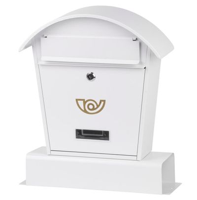 Mailbox LAMBERT B, with newspaper holder, white