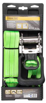 Tie-down strap Strend Pro, with ratchet, 50 mm, L-6 m, max. 960 kg
