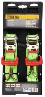 Rögzítő heveder Strend Pro, racsnis pánt, 30 mm, H-4,5 m, max. 600 kg, 2 db-os csomag