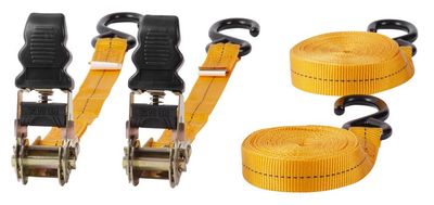 Rögzítő heveder Strend Pro, racsnis pánt, 25 mm, H-4,5 m, max. 500 kg, 2 db-os csomag