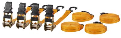 Rögzítő heveder Strend Pro, racsnis pánt, 25 mm, H-4,5 m, max. 500 kg, 4 db-os csomag