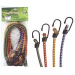 Rögzítőgumi Strend Pro LB345, 8 mm, 4x 100 cm, acél kampókkal, teherbírás 7 kg