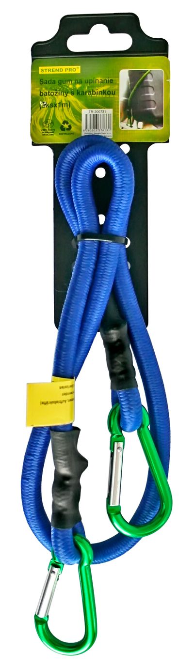 Szorítógumi Strend Pro GB012, 10 mm, 100 cm, kapcsokkal, teherbír. 12 kg