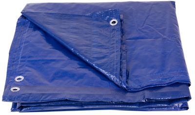 Takaróponyva Tarpaulin Poolco 3,6 m, 120 g/m2, kék, kerek